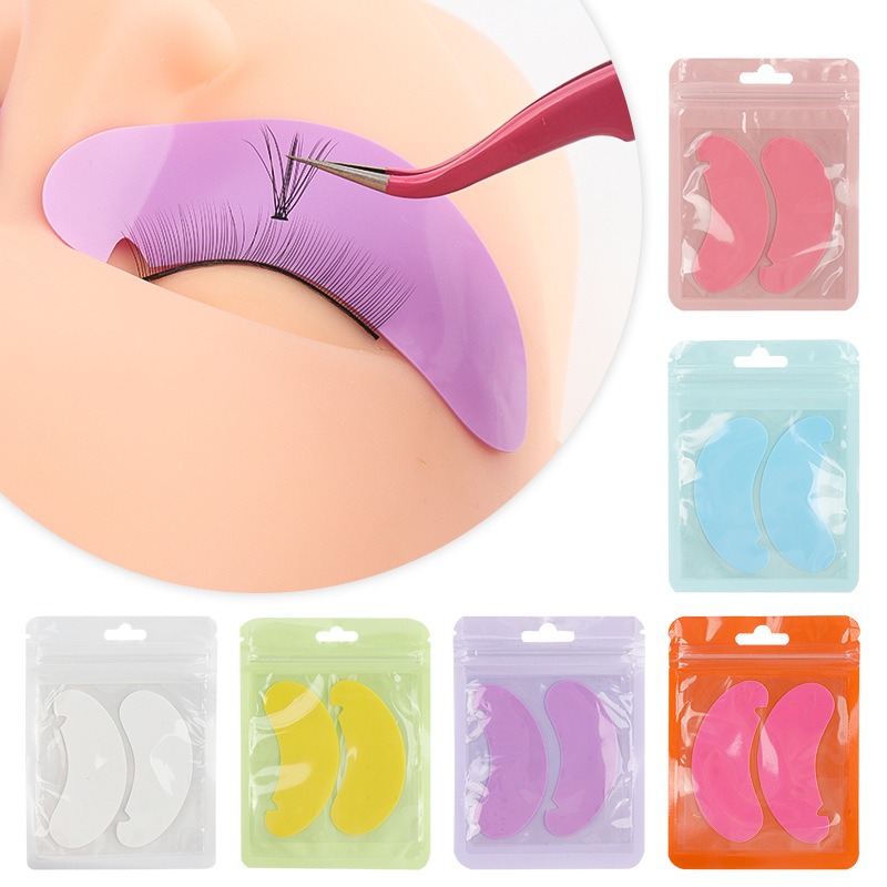 Eyelash Extension Glasses - 1/5 Paar Wiederverwendbare Silikon-Wimpernpads Wimpernverlängerungs-Patches U-förmiges