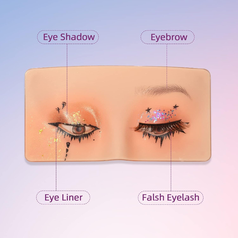 3D Silikon Gesichts-Make-up-Üb – Eyelash Extension Open Eye Bewertung und Preis